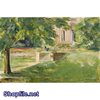 Tranh sơn dầu ngôi nhà độc đáo